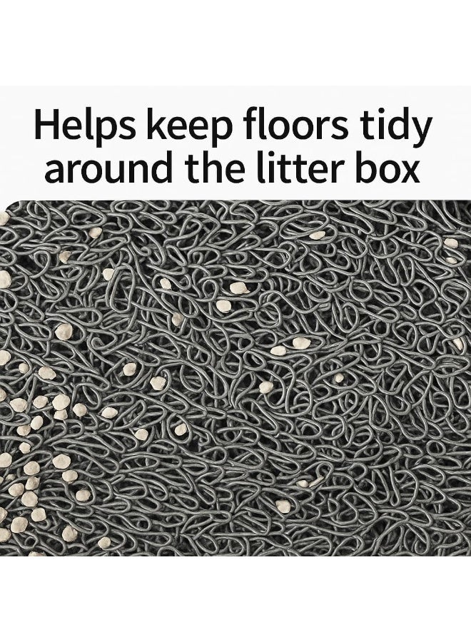 حصيرة فضلات القطط، حصيرة احتجاز فضلات القطط، حصائر مزدوجة الطبقة على شكل خلية نحل، خالية من الفثالات، مقاومة للبول، سهلة التنظيف، تمنع التناثر، سجادة صندوق صينية احتجاز الفضلات 30*40 سم - Image 4